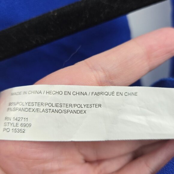 Eloquii Royal Blue Jumpsuit Back Key-Hole Front Tie-Long Sleeve Wide Leg Size 26 - Picture 11 of 11